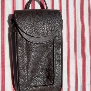 Levenger leather “belt purse” wallet, wristlet, many pockets!